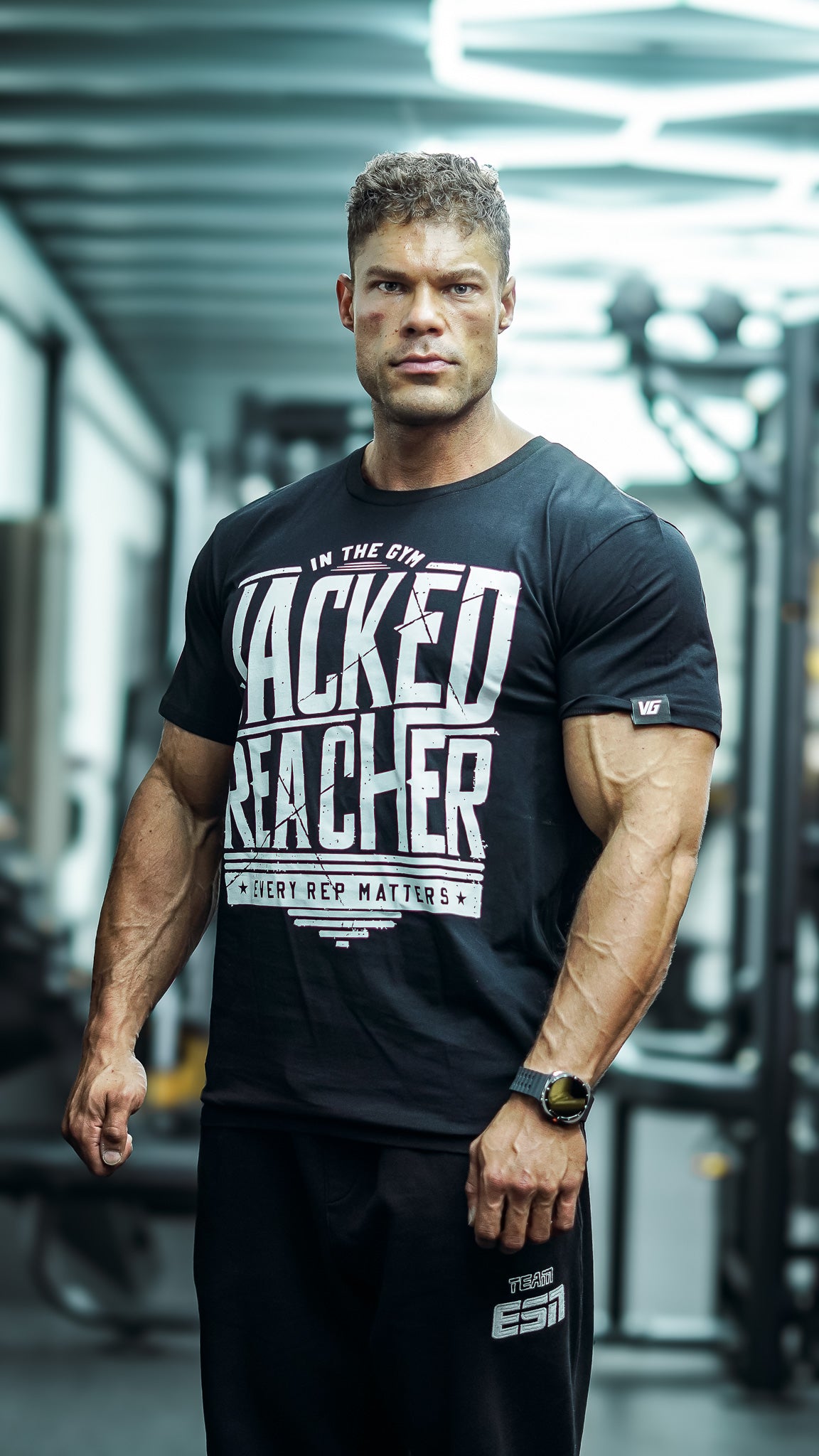 Jacked Reacher T-Shirt - Black - Vintage Genetics