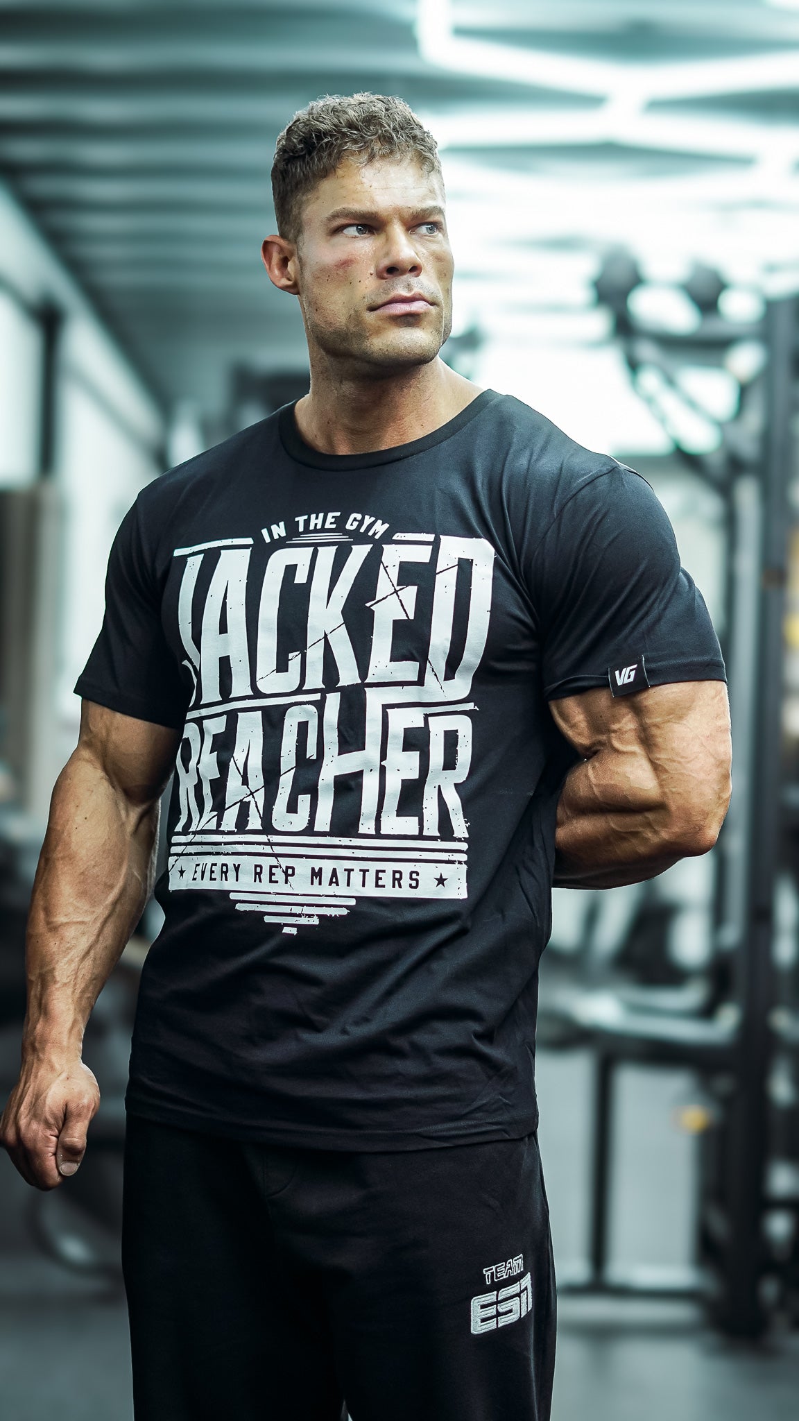 Jacked Reacher T-Shirt - Black - Vintage Genetics