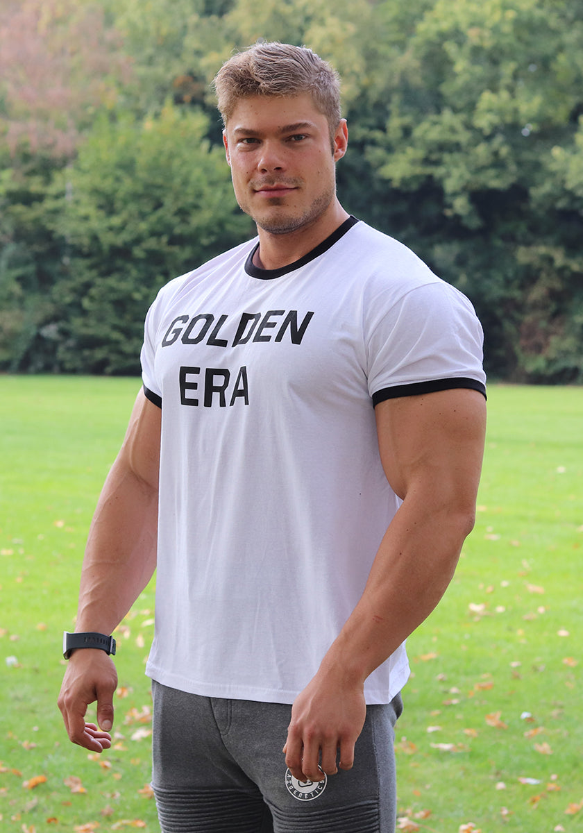 Golden Era Ringer Shirt - White - Vintage Genetics