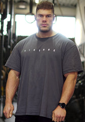 Vintage Oversized Gym Shirt - Gunmetal - Vintage Genetics