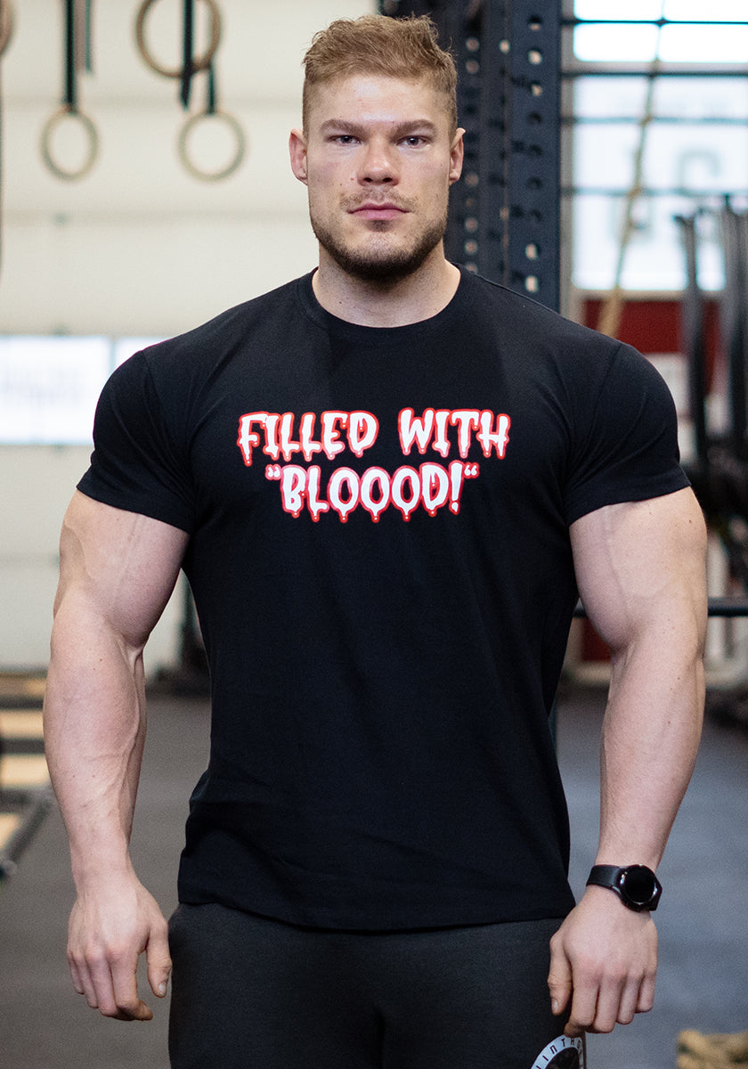 Fitted Shirt - Filled with BLOOD - Black - Vintage Genetics