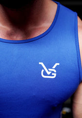 Fitted Panel Tank Top: VG - Royal Blue / White - Vintage Genetics