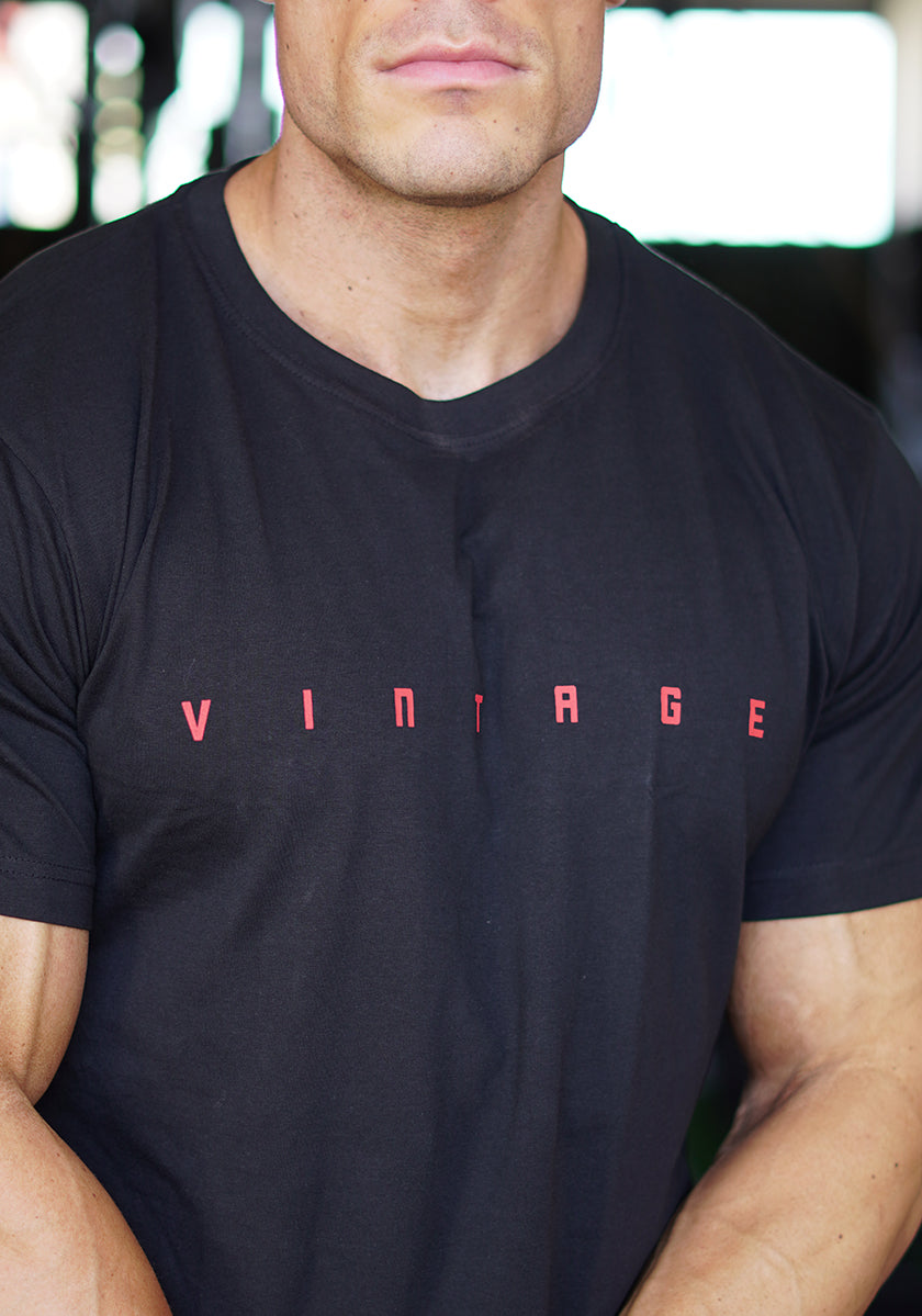 Fitted T-Shirt: Crimson Vintage - Vintage Genetics