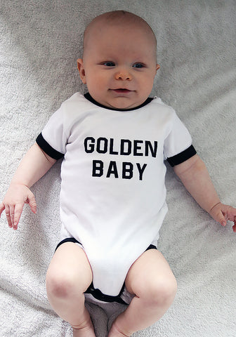 Baby Ringer Bodysuit: Golden Baby - Vintage Genetics