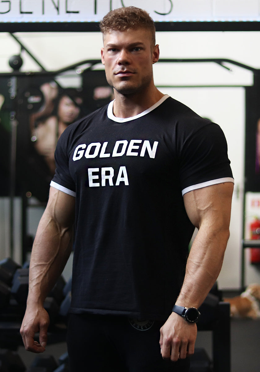 Golden Era Ringer Shirt - Black - Vintage Genetics