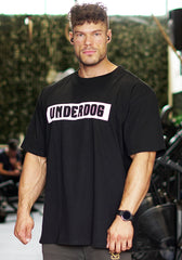 Vintage Oversized Gym Shirt - Underdog - Black - Vintage Genetics