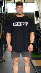 Vintage Oversized Gym Shirt - Underdog - Black - Vintage Genetics